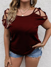 Plus Criss Cross Sleeve Tee
