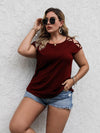 Plus Criss Cross Sleeve Tee