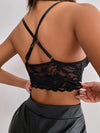 Crisscross Back Crop Lace Cami Top