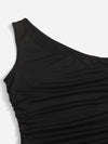 One Shoulder Ruched Bodycon Dress