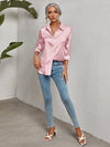 Leopard Jacquard Satin Blouse