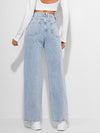 High Waist Straight Leg Jeans