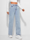 High Waist Straight Leg Jeans
