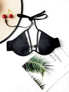Harness Halter Push Up Bikini Top
