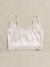 Lace Trim Jacquard Bustier Cami Crop Top