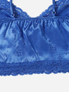 Lace Trim Jacquard Bustier Cami Crop Top