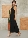 Tie Front Split Thigh Dress