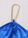 Chain Detail Silky Bustier Cami Crop Top