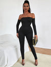 SXY Off Shoulder Bodycon Jumpsuit