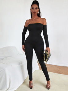  SXY Off Shoulder Bodycon Jumpsuit
