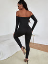 SXY Off Shoulder Bodycon Jumpsuit