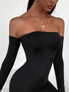 SXY Off Shoulder Bodycon Jumpsuit