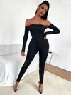 SXY Off Shoulder Bodycon Jumpsuit