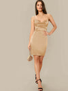 Belle Cowl Neck Satin Cami Dress