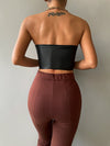Crop PU Leather Tube Top