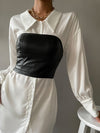 Crop PU Leather Tube Top