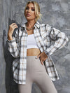 Plaid Pocket Front Blouse