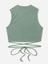 Crisscross Tie Back Crop Tank Top