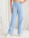 Buffalo Plaid Straight Leg Pants