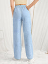 Buffalo Plaid Straight Leg Pants