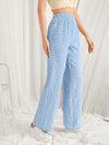 Buffalo Plaid Straight Leg Pants