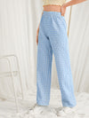 Buffalo Plaid Straight Leg Pants