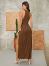Tie Front Split Thigh Dress