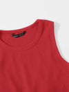 EZwear F Asymmetrical Hem Rib knit Crop Tank Top