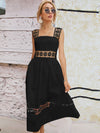 Eyelet Embroidery Zip Back Cami Dress