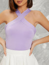 BAE Form Fitting Crisscross Halter Top
