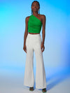 Ruched One Shoulder Crop Top