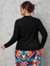 Plus Cutout Mock Neck Tee