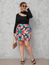Plus Cutout Mock Neck Tee
