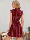 Tie Neck Polka Dot Dress