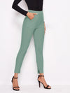 Elastic Waist Split Hem Pants