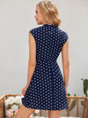 Tie Neck Polka Dot Dress