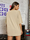 Drop Shoulder Letter Graphic Top