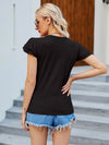 Tiered Layer Butterfly Sleeve Tee