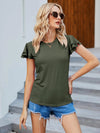 Tiered Layer Butterfly Sleeve Tee