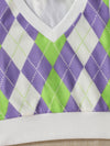 Argyle Print Crop Tank Top