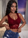 Contrast Lace Panel Tank Top