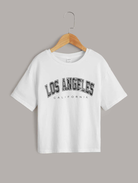 Girls Letter Graphic Tee