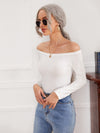 Off Shoulder Solid Tee