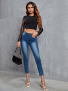 Tie Back Cut Out Floral Lace Crop Top