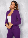 Solid Notch Neck Blazer