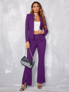 Solid Notch Neck Blazer