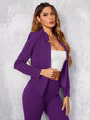 Solid Notch Neck Blazer