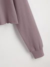 BASICS Drop Shoulder Solid Crop Pullover
