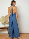 Backless Halter Neck Wide Leg Jumpsuit