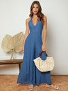 Backless Halter Neck Wide Leg Jumpsuit